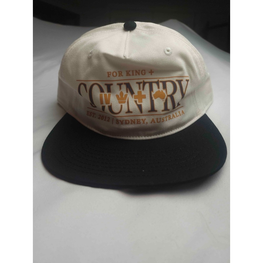 For King + Country Snapback Cap Hat AS Colour Two-Tone Unisex OS Black White